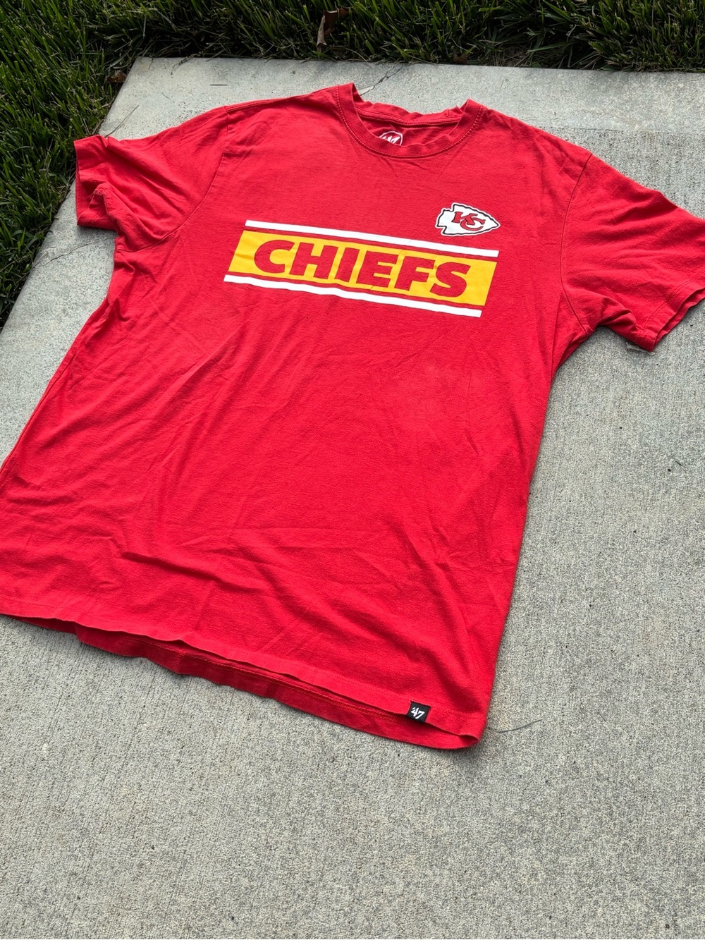 '47 Brand Kansas City Chiefs Red Tee with Yellow Logo